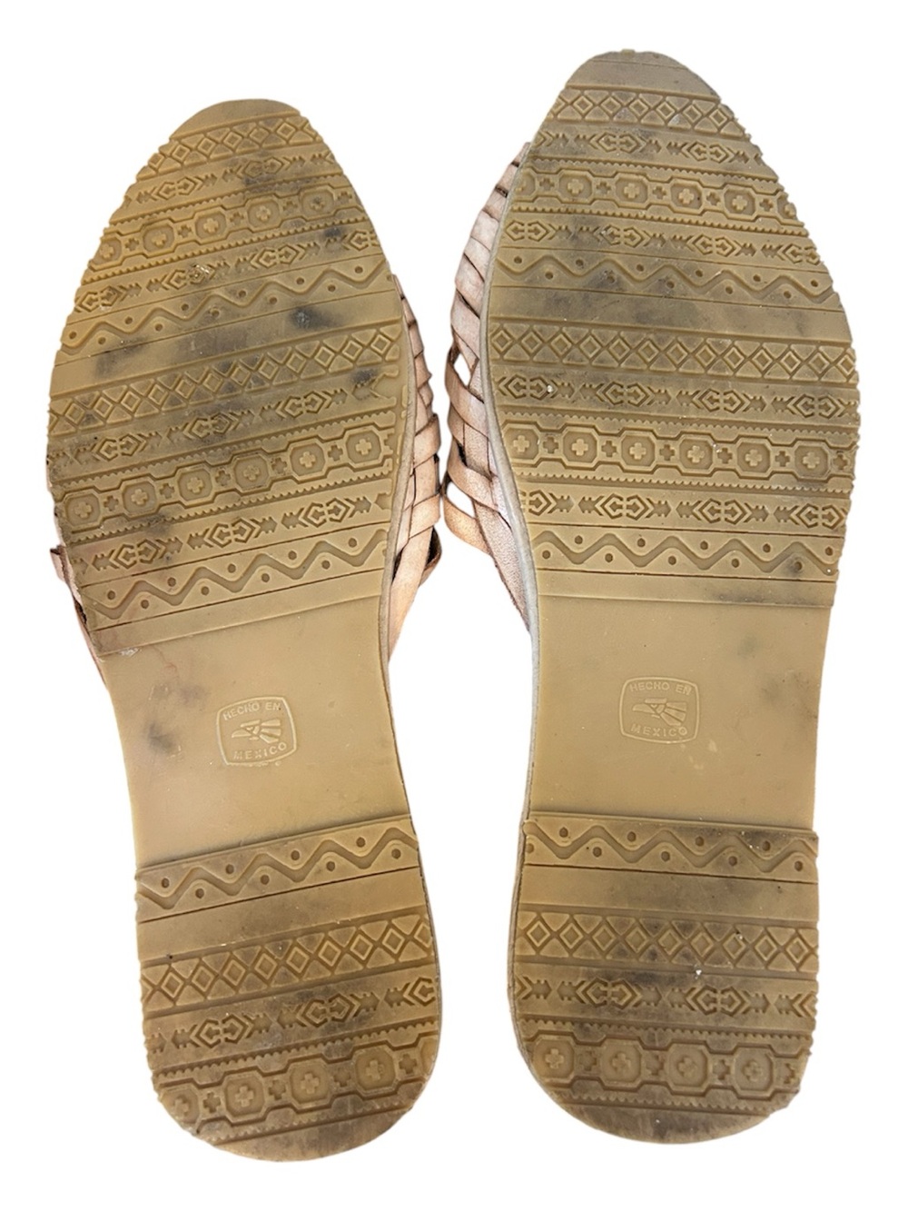 Handwoven Leather Huarache Mules Slip On Clogs Artisan Boho Sandals Off White 8 - Picture 5 of 6